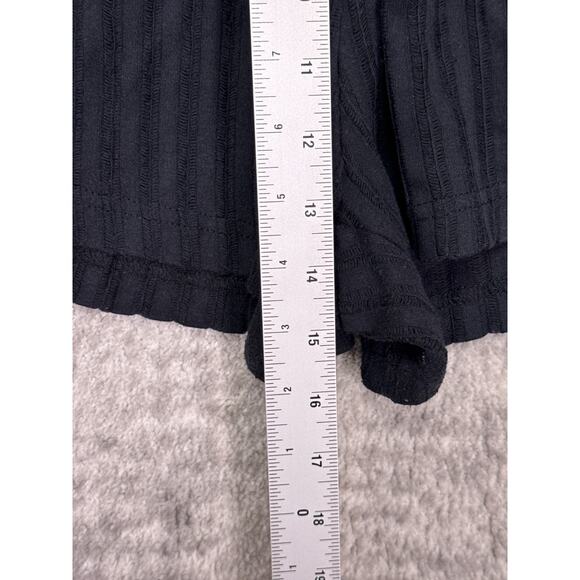 Free People Beach Pacific Set Large Womens Black Ribbed Lounge Semi Sheer 2 Pc - Picture 8 of 11